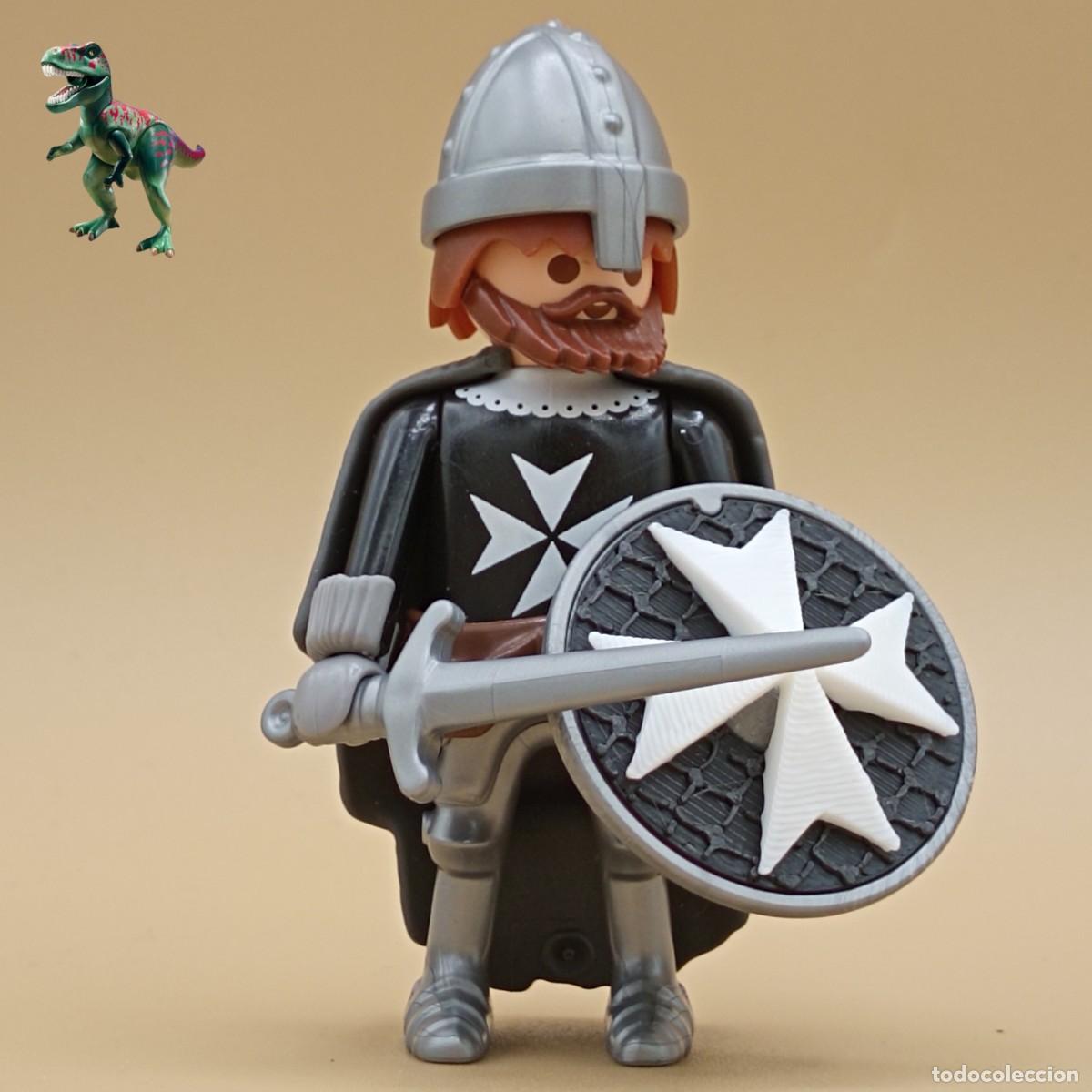 Playmobil: Playmobil figura caballero hospitalario orden de malta templario cruzado guerrero soldado medieval