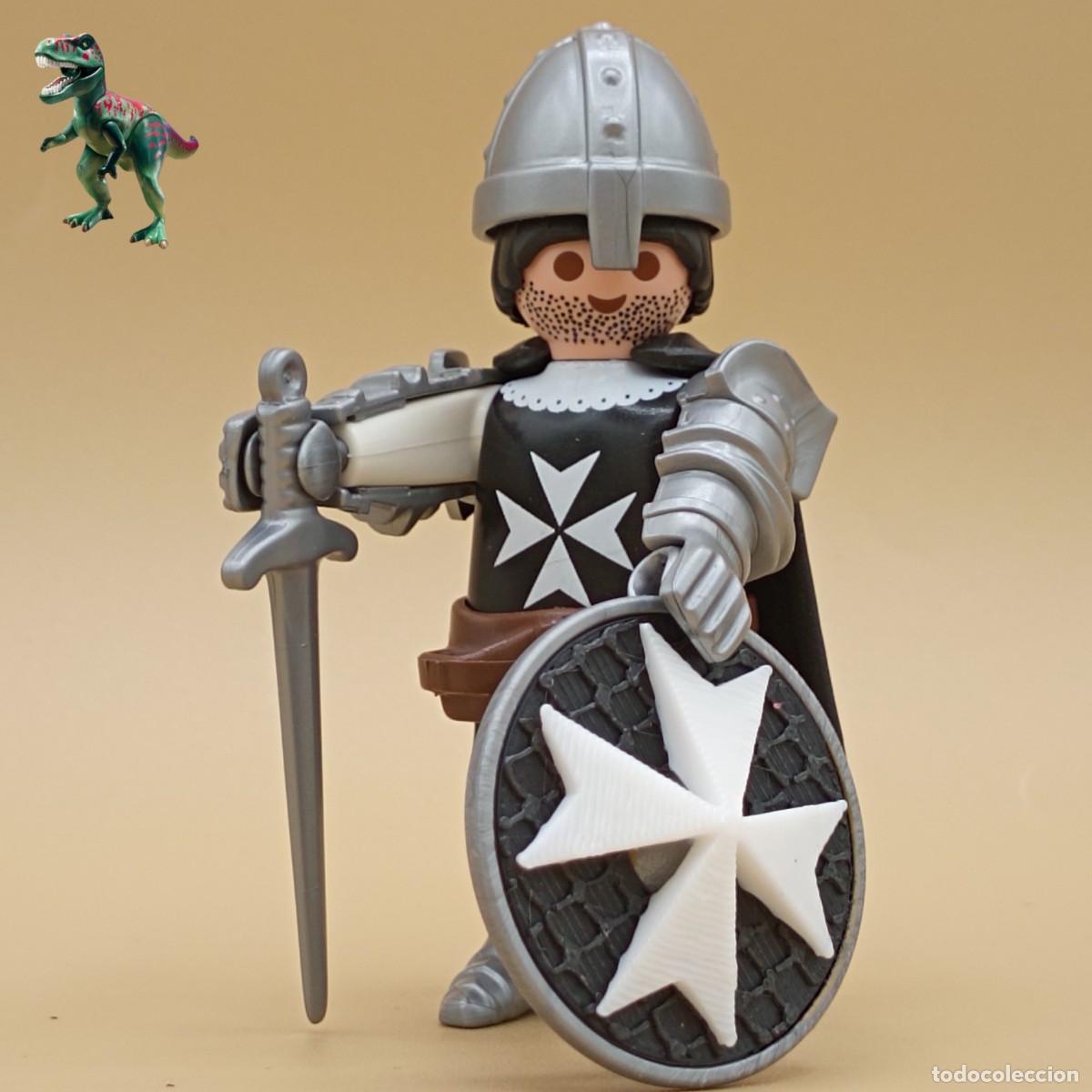 Playmobil: Playmobil figura caballero hospitalario orden de malta templario cruzado guerrero soldado medieval