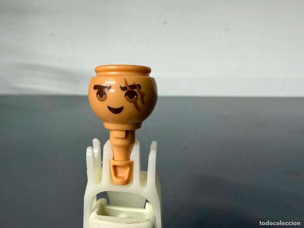 Playmobil: PLAYMOBIL CABEZA tez tostada RECAMBIO cicatriz malote en el ojo -SOLO SE VENDE CABEZA