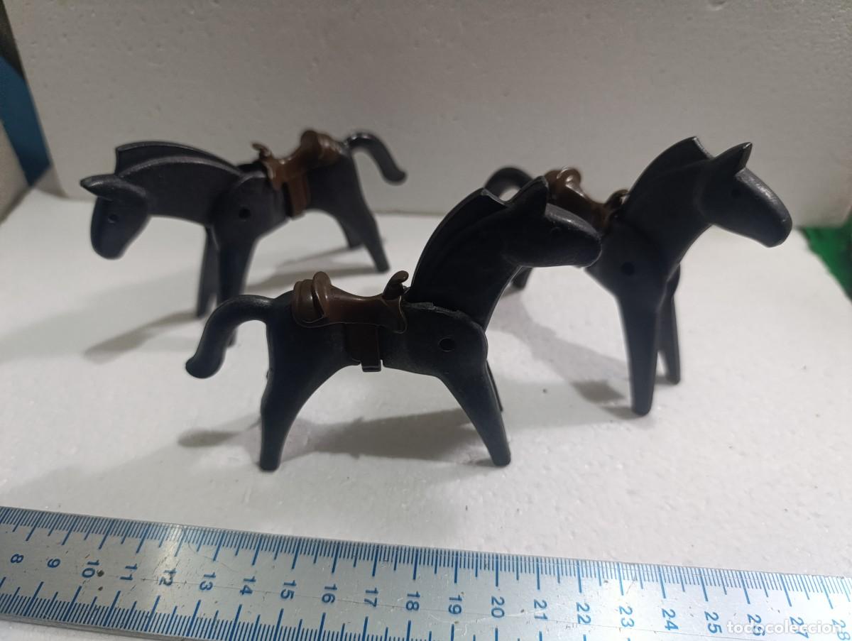 Playmobil: 3 CABALLOS - PLAYMOBIL - FIGURA - ANIMAL - COMPLEMENTO - OESTE -