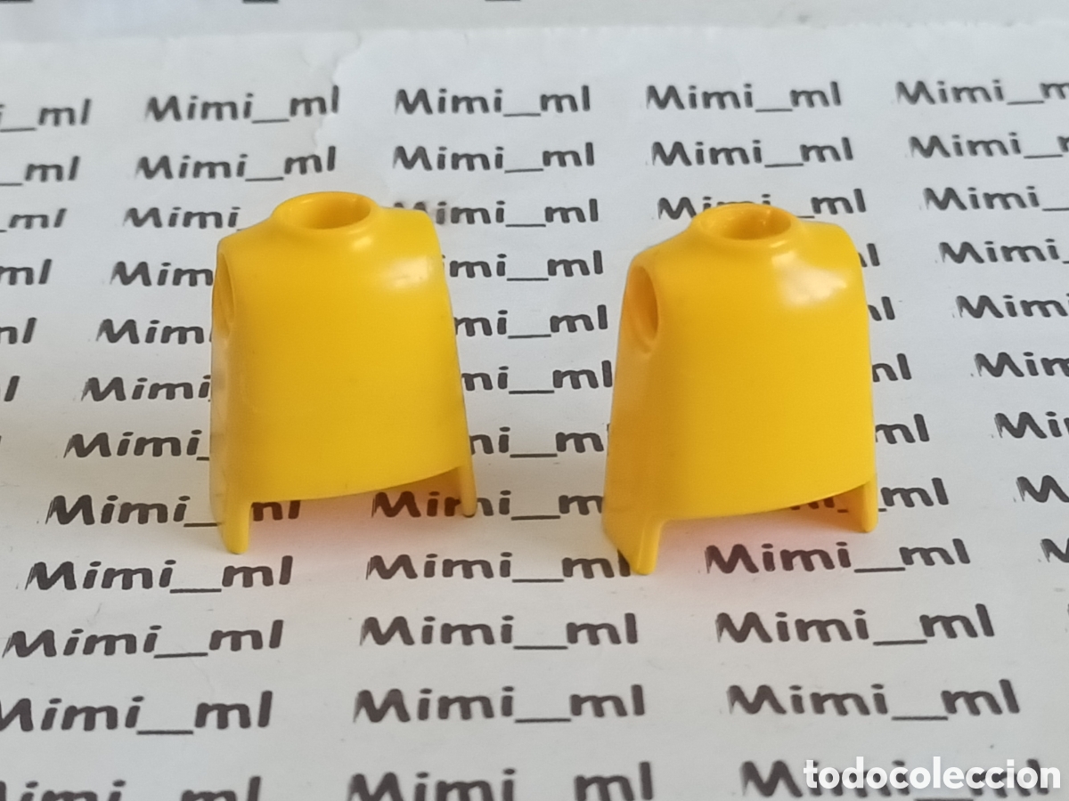 Playmobil: Playmobil 2 torsos lisos color amarillo hombre recambios figuras
