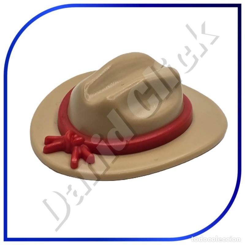 Playmobil: PLAYMOBIL SOMBRERO NORDISTA SUDISTA OESTE VAQUERO COLOR MARR&Oacute;N CINTA ROJA