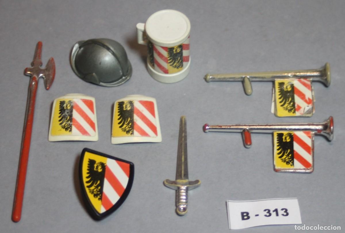 Playmobil: PLAYMOBIL MEDIEVAL CL&Aacute;SICO 1&ordf; &Eacute;POCA ELEMENTOS Y ACCESORIOS - CASTILLO SOLDADO CABALLERO (B-313)