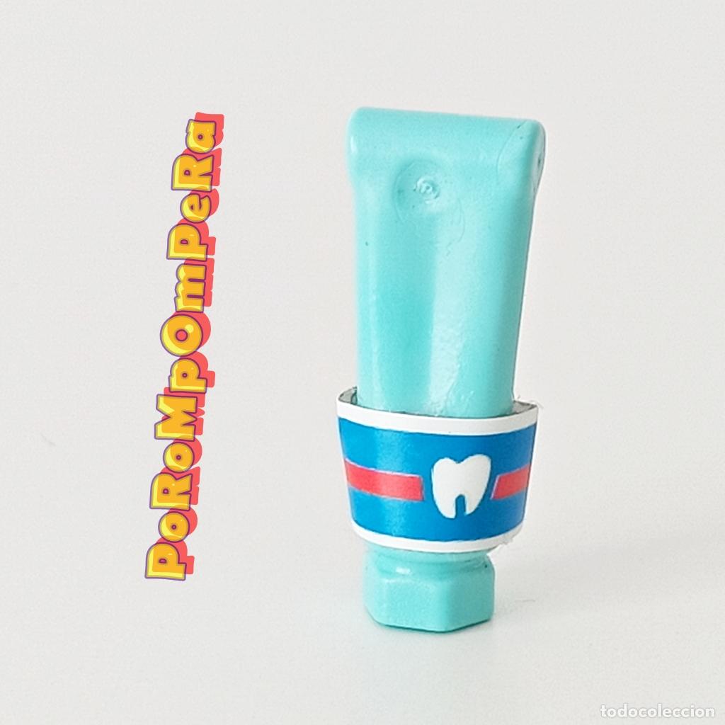 Playmobil: PLAYMOBIL TUBO TURQUESA ENVASE BOTE DENT&Iacute;FRICO PASTA DE DIENTES CHAMP&Uacute; PELUQUER&Iacute;A BA&Ntilde;O COCINA O8