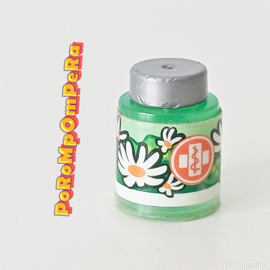 Playmobil: PLAYMOBIL TARRO VERDE TRASL&Uacute;CIDO TAPA PLATEADA BOTE ENVASE COCINA TIENDA SUPERMERCADO O8
