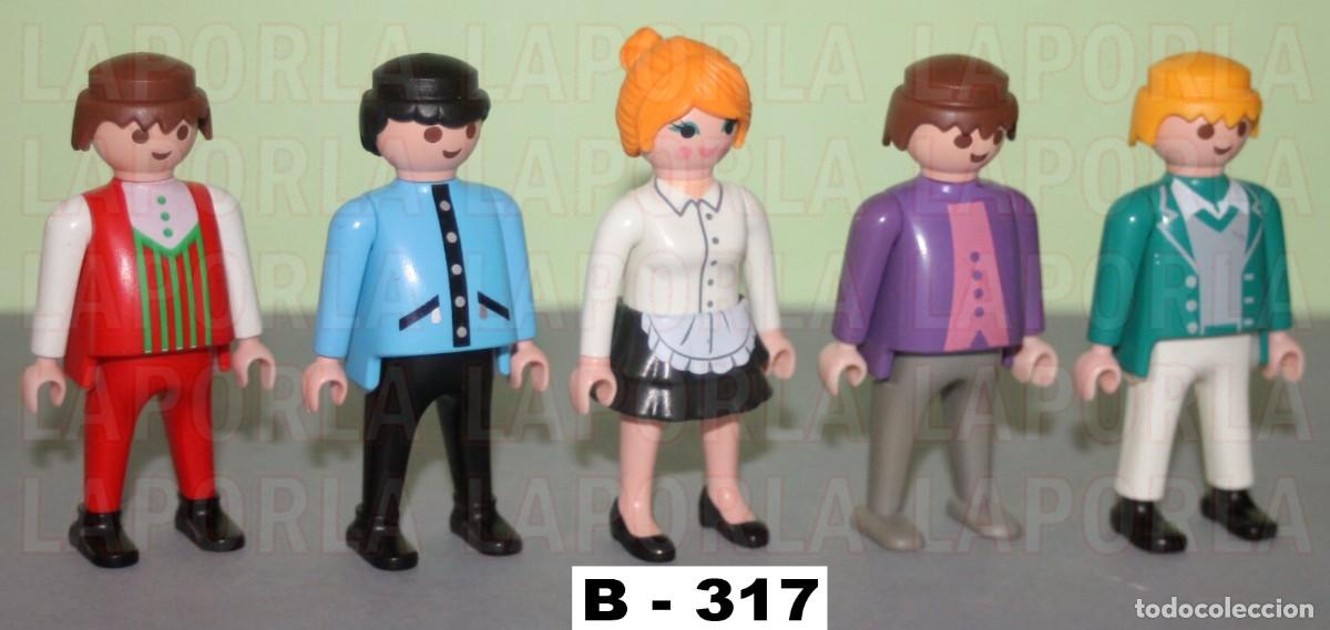 Playmobil: PLAYMOBIL 5 FIGURAS VICTORIANAS - CABALLERO SIRVIENTA SERIE ROSA (B-317)