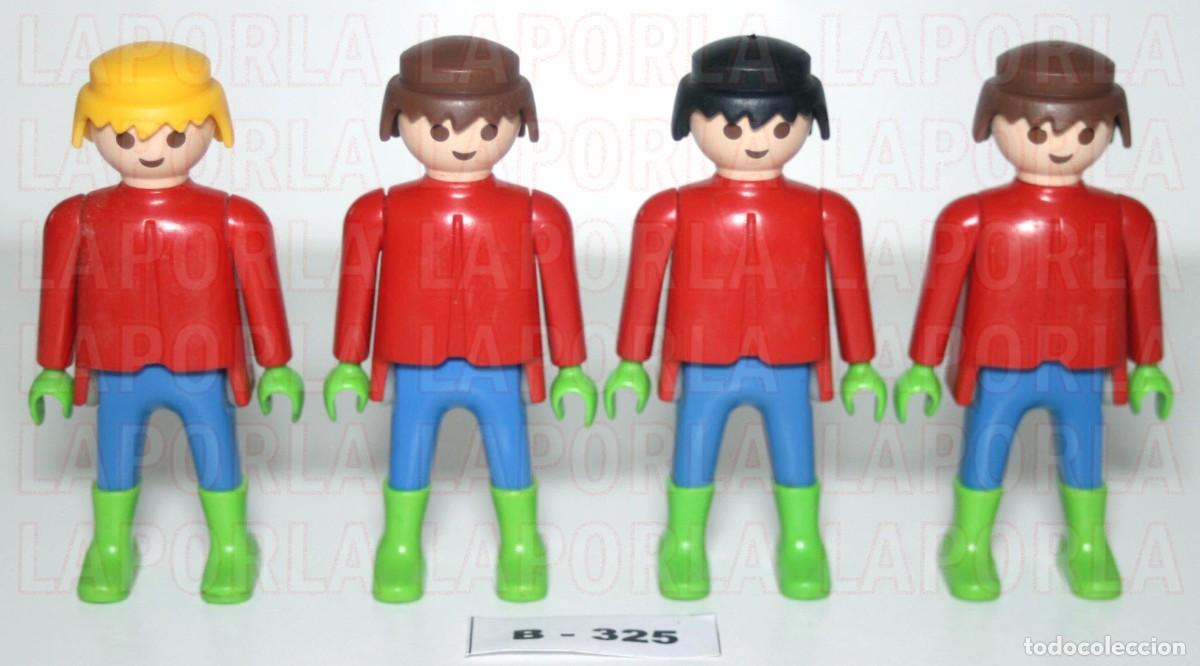 Playmobil: PLAYMOBIL 4 FIGURAS CON GUANTES Y BOTAS VERDES - JARD&Iacute;N ALMAC&Eacute;N (B-325)