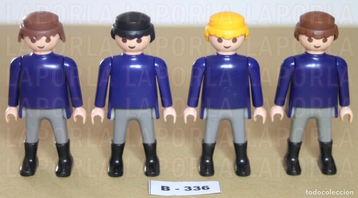Playmobil: PLAYMOBIL 4 FIGURAS CON BOTAS NEGRAS - SEGURIDAD POLIC&Iacute;A (B-336)