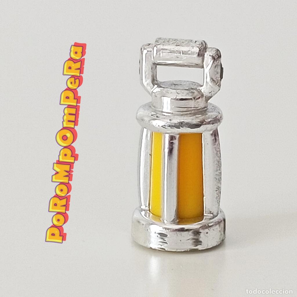Playmobil: PLAYMOBIL CANDIL PLATEADO 1&ordf; &Eacute;POCA 3055 329X 3378 3409 341X 3436 3445 3463 FAROL CROMADO PIRATA M7