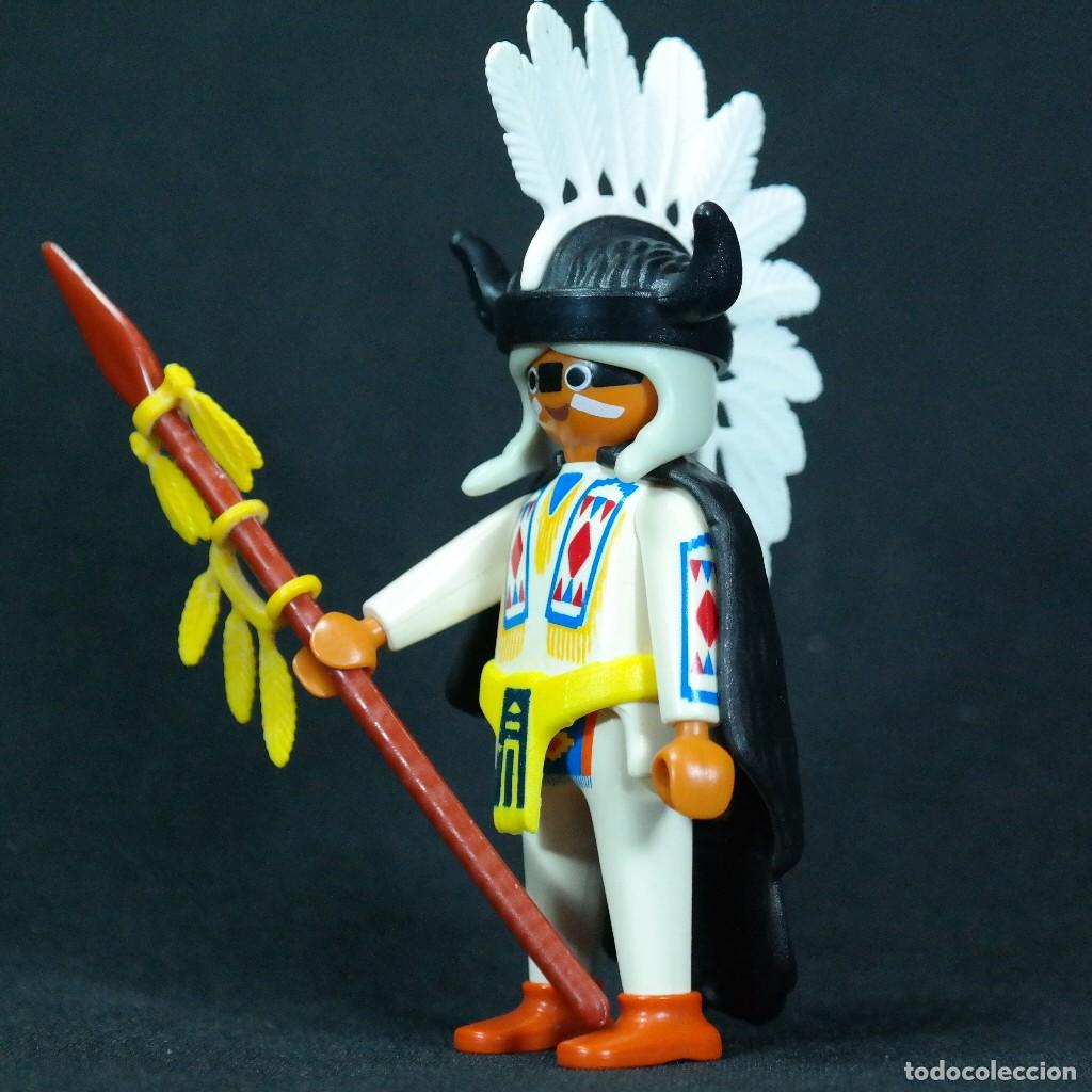 Playmobil: Playmobil indio viejo con lanza ☼