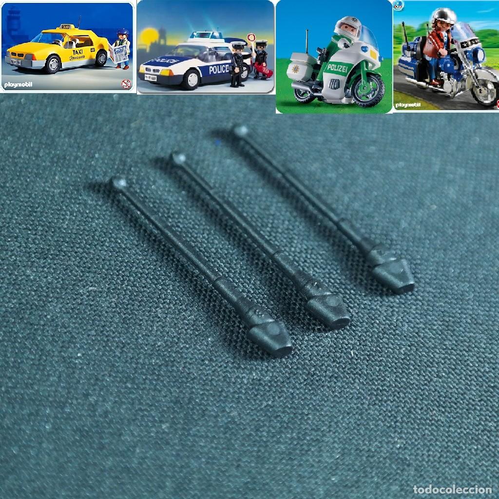 Playmobil: Playmobil 3 antenas de autos y motos para ref.3199, 3904, 3986 y otras ☼