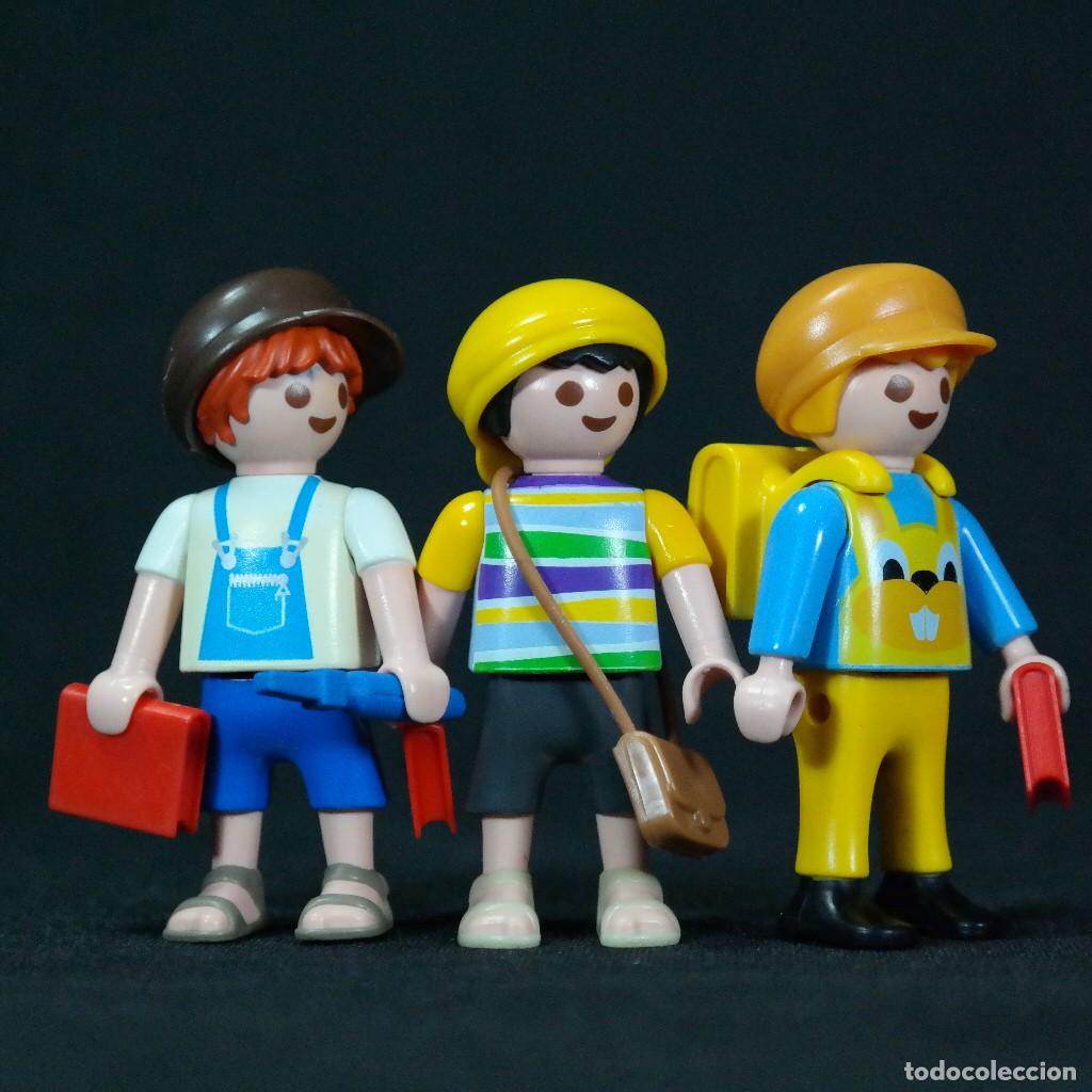 Playmobil: Playmobil tres ni&ntilde;os con mochilas☼