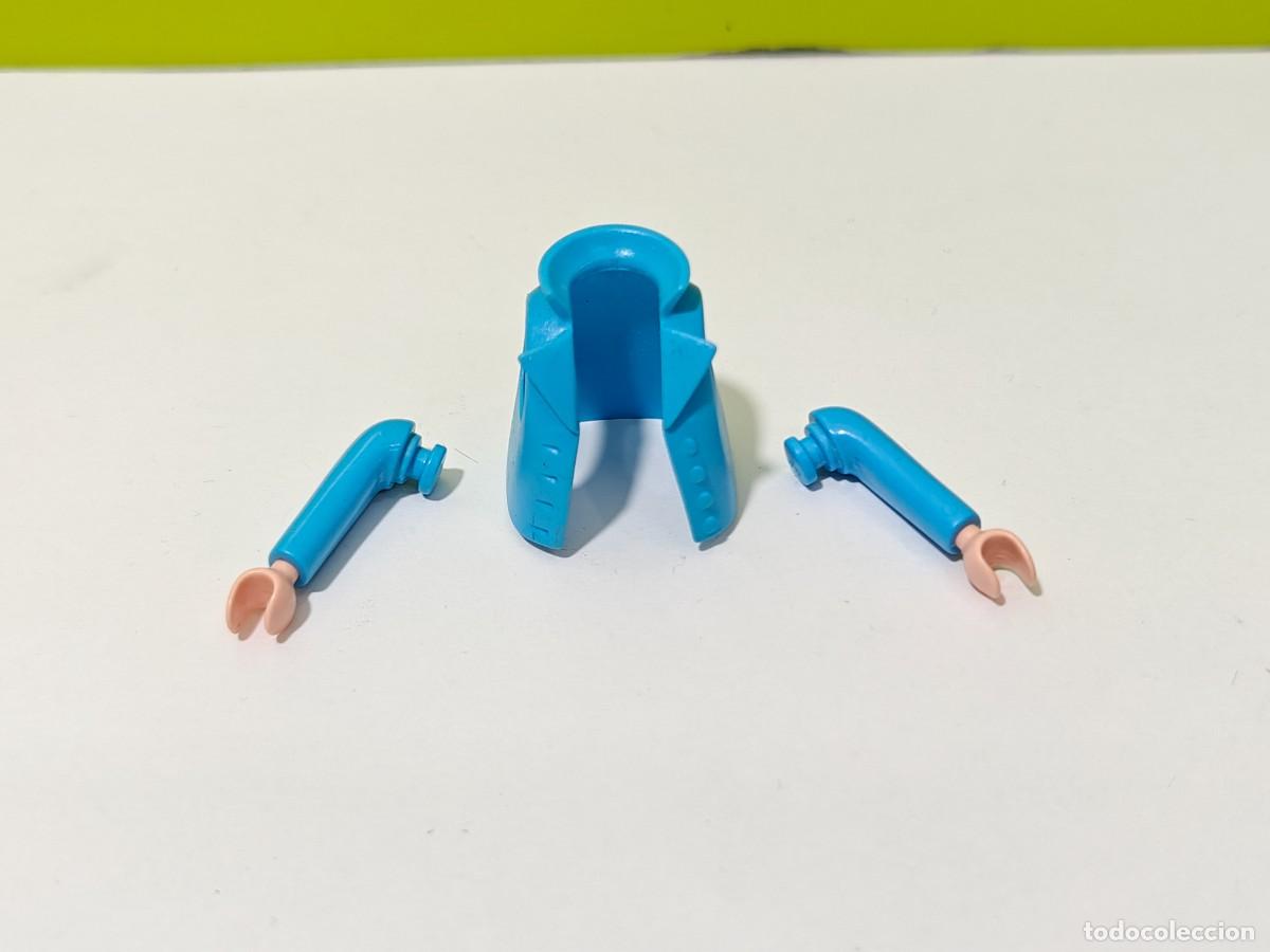 Playmobil: playmobil lote chaleco-chaqueta azul con cuellos y 2 brazos, piratas, oeste, victoriano, city