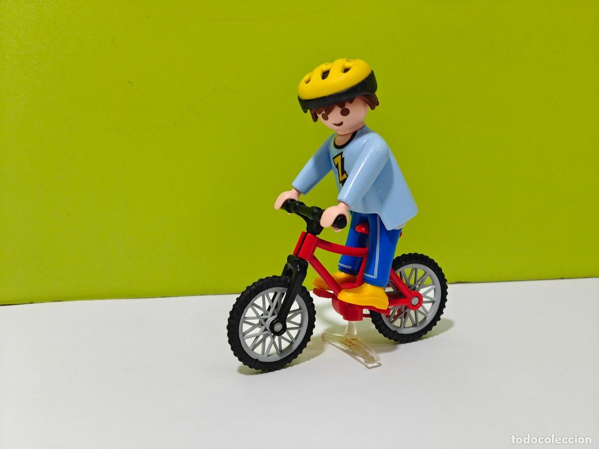 Playmobil: playmobil figura hombre en bicicleta-ciclista, paseo, ruta, monta&ntilde;a, competici&oacute;n, parque, city.