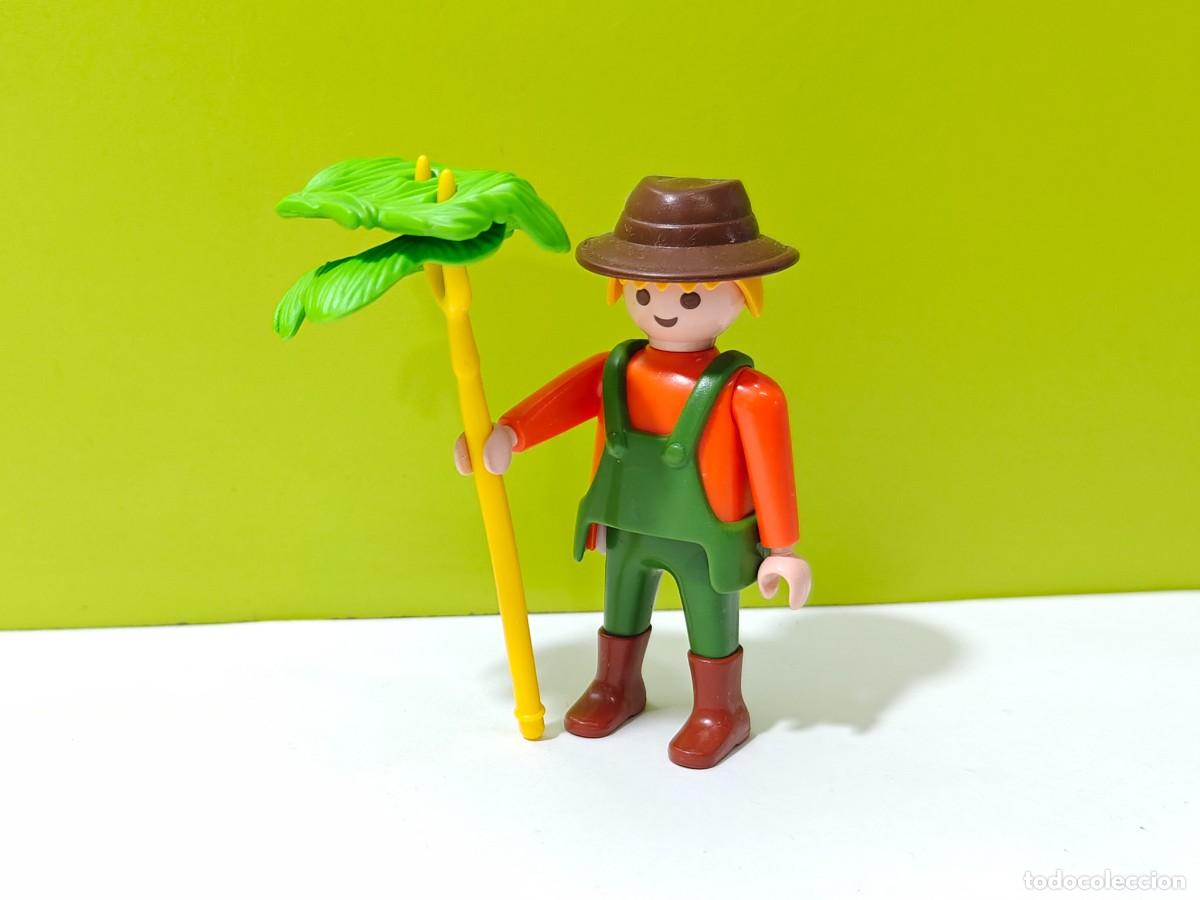 Playmobil: playmobil figura hombre granjero con rastrillo, tractor, jard&iacute;n, mansi&oacute;n, chal&eacute;, granja, flora, city