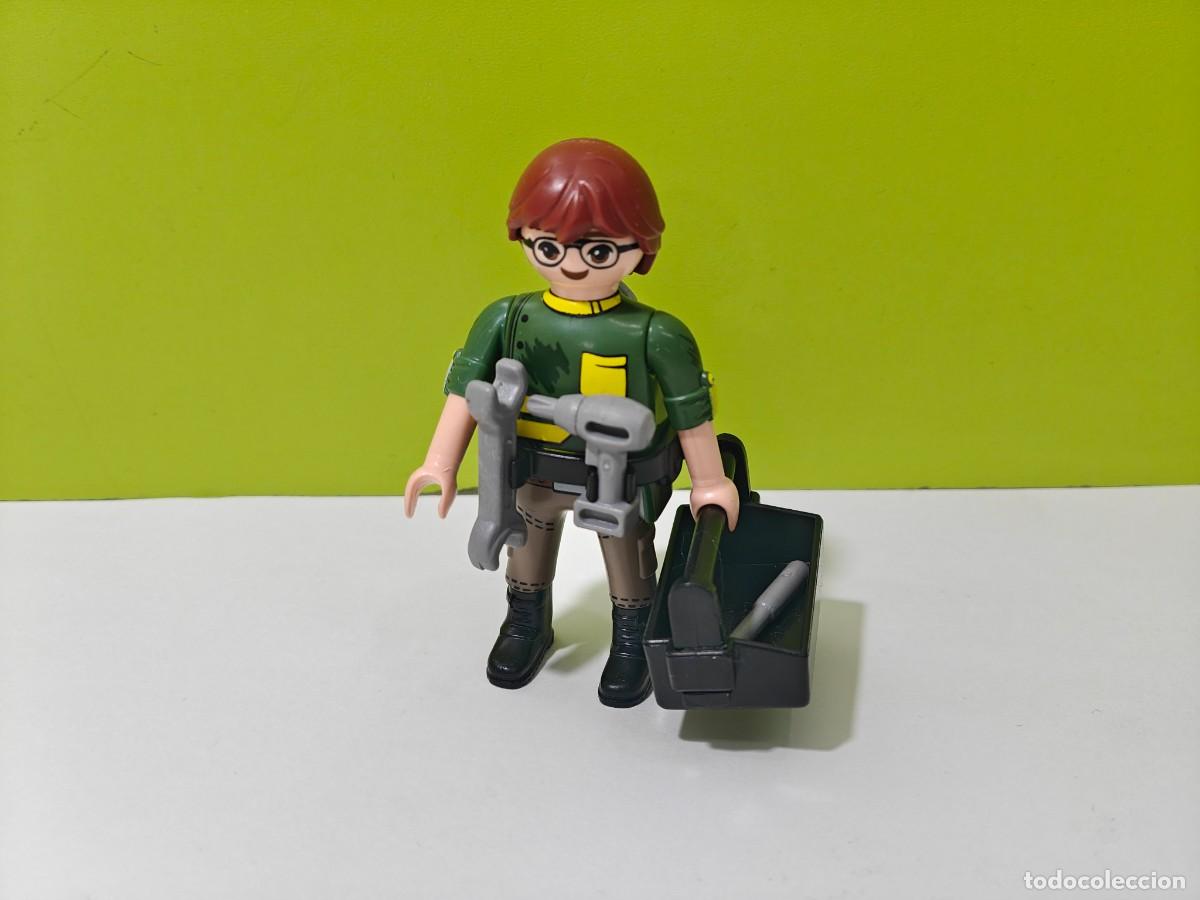 Playmobil: playmobil figura hombre operario con herramientas, mec&aacute;nico, fontanero, obra, construcci&oacute;n