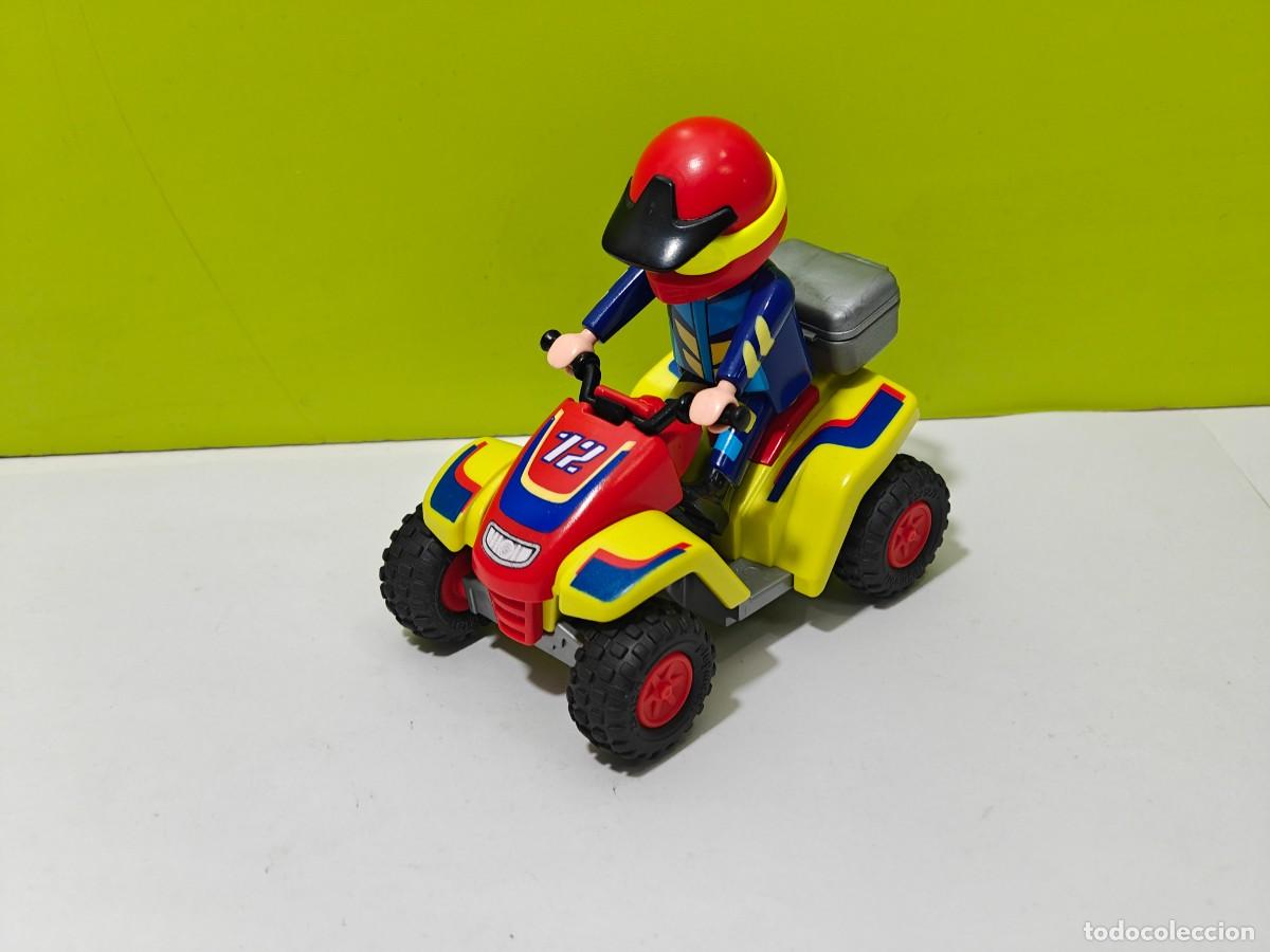 Playmobil: playmobil figura hombre en quad, monta&ntilde;a, guarda bosques, dinosaurios, safari, guarda forestal, city