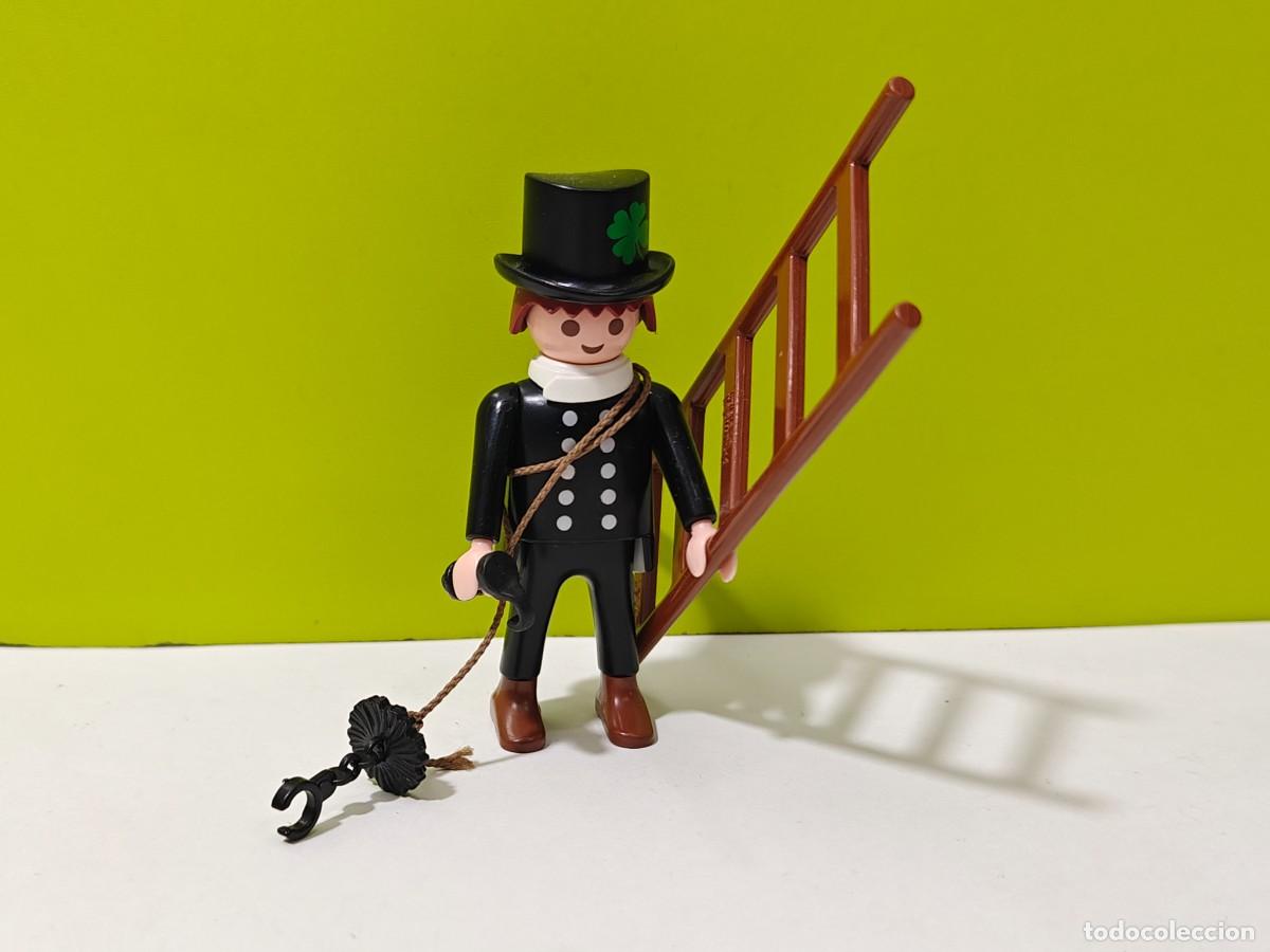 Playmobil: playmobil figura hombre deshollinador, victoriano, mansi&oacute;n, oeste, piratas, chimenea, ciudad