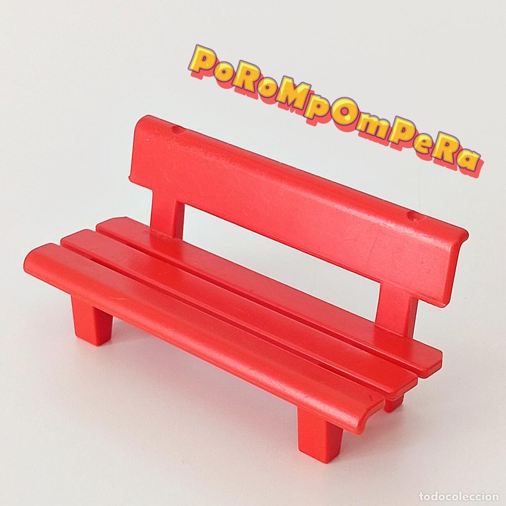 Playmobil: PLAYMOBIL BANCO ROJO 3145 3416 3436 355X 377X 3822 4070 437X 6634 ASIENTO PARQUE INFANTIL CG2