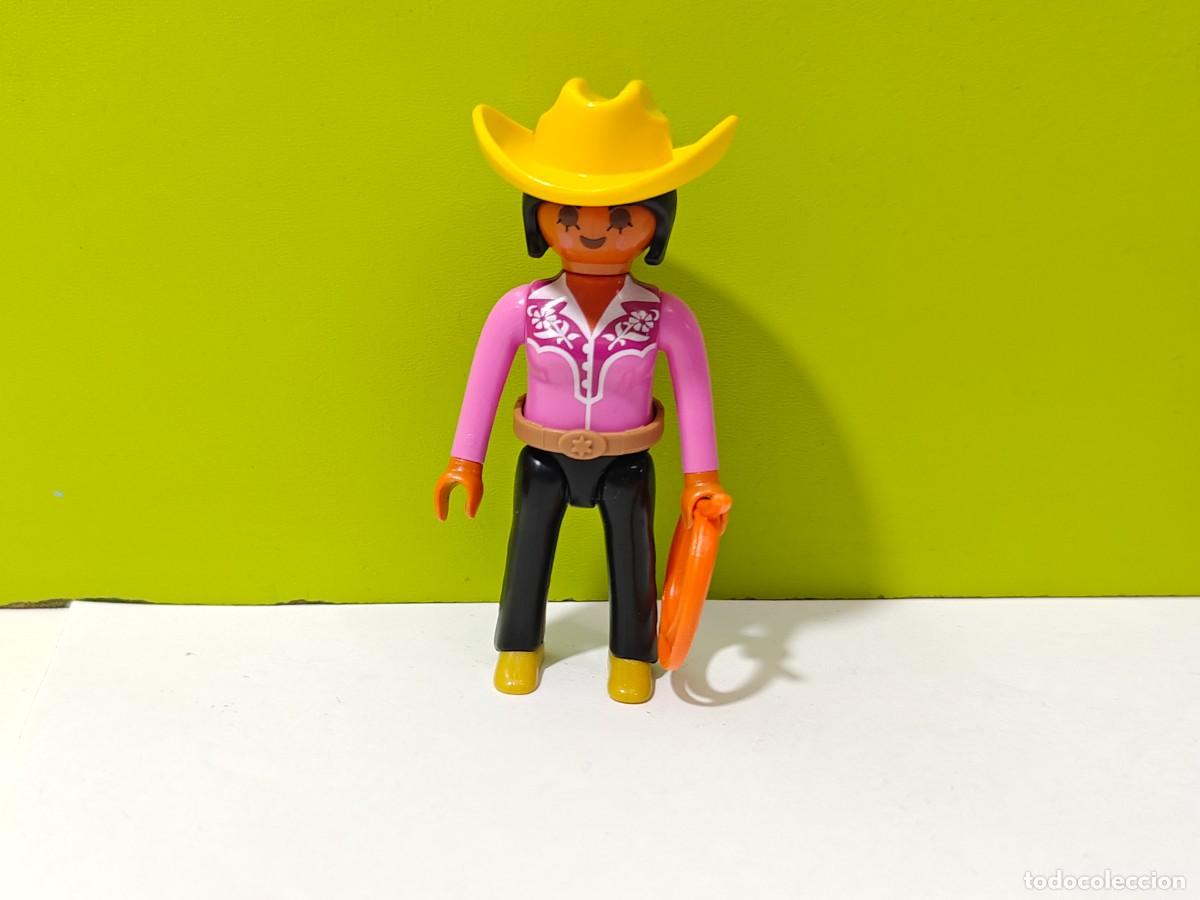 Playmobil: Playmobil figura mujer vaquera, oeste, western, indios, fuerte, diligencia, nordistas, sudistas.