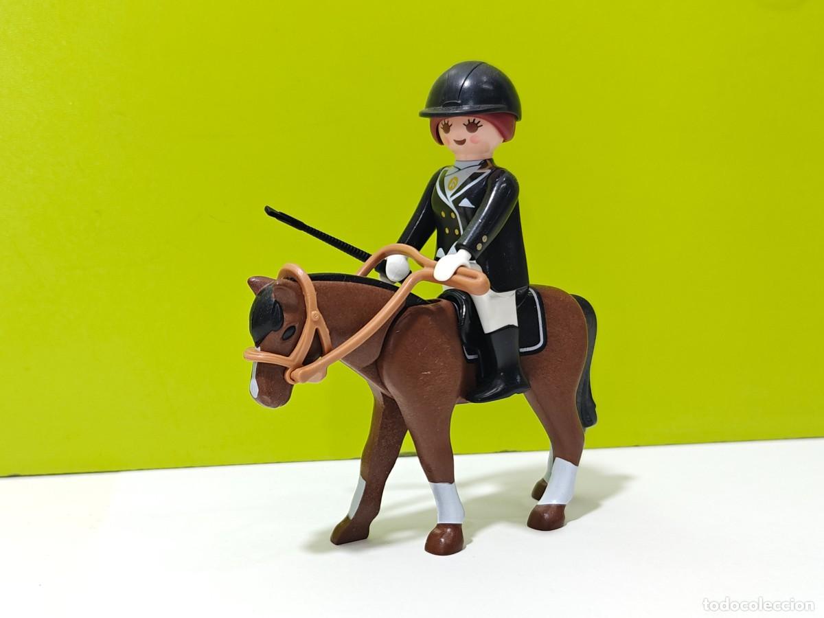 Playmobil: playmobil figura mujer amazona-jinete a caballo, equitaci&oacute;n, h&iacute;pica, caballos, cuadra, city...