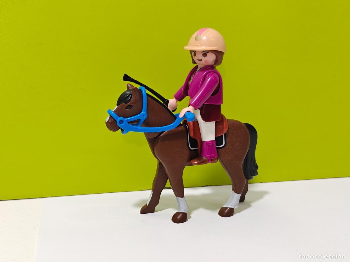 Playmobil: playmobil figura mujer amazona-jinete a caballo, equitaci&oacute;n, h&iacute;pica, caballos, cuadra, city...