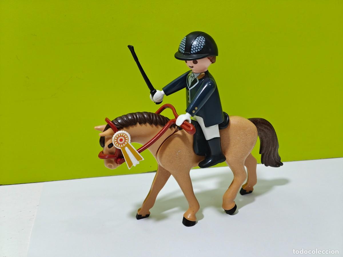Playmobil: playmobil figura hombre jinete a caballo, equitaci&oacute;n, h&iacute;pica, granja, pony, cuadra, city...