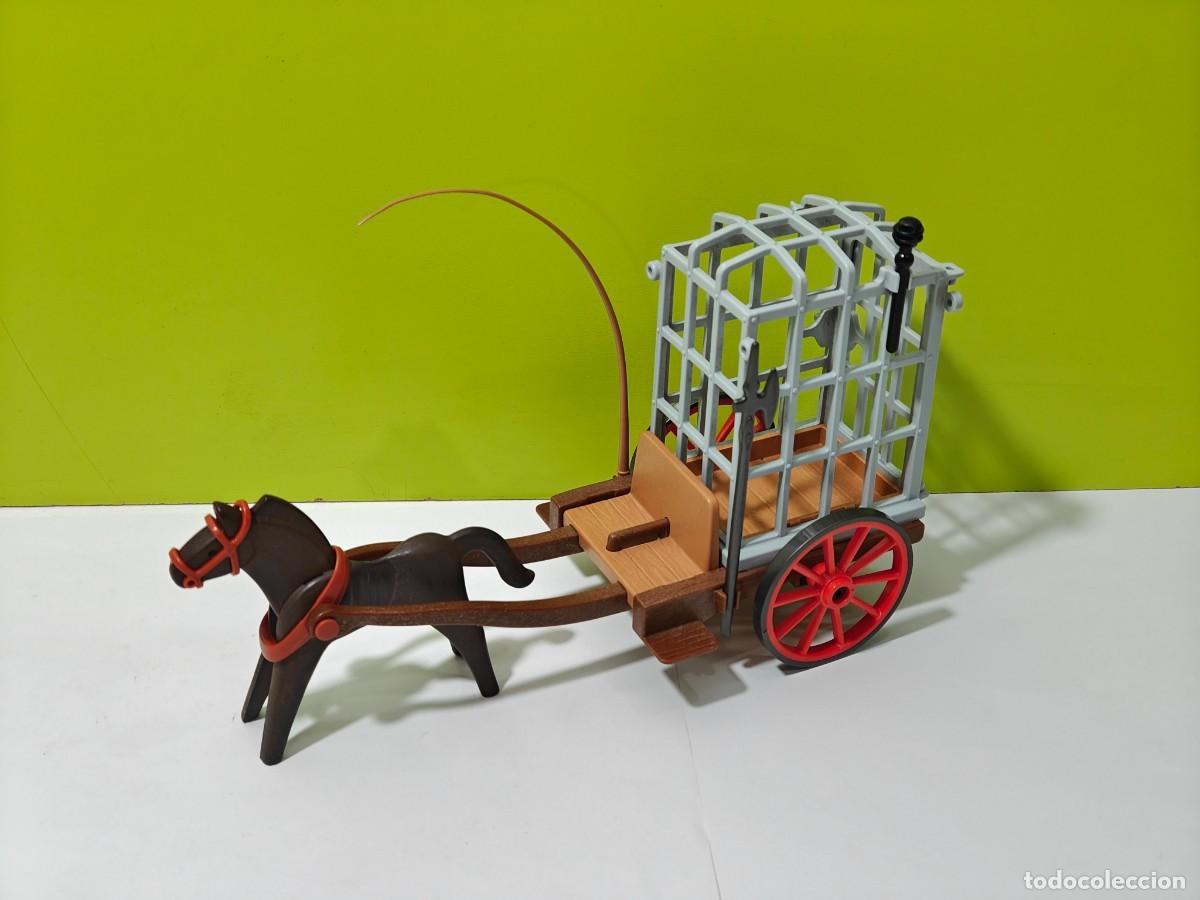 Playmobil: playmobil animal-caballo con carro y c&aacute;rcel, medieval, vikingos, granja, piratas, Roma, oeste