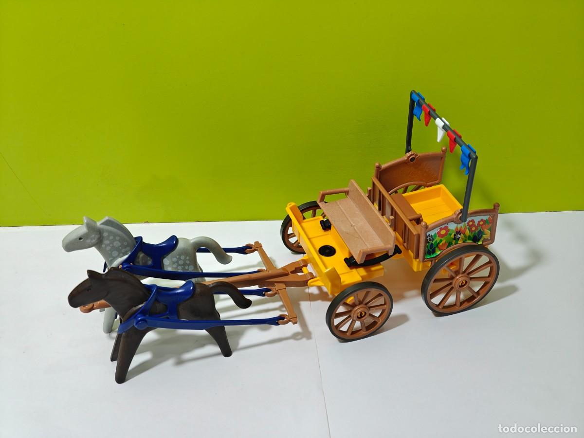 Playmobil: playmobil animal-caballo con carreta, medieval, vikingos, granja, piratas, Roma, oeste, victoriano