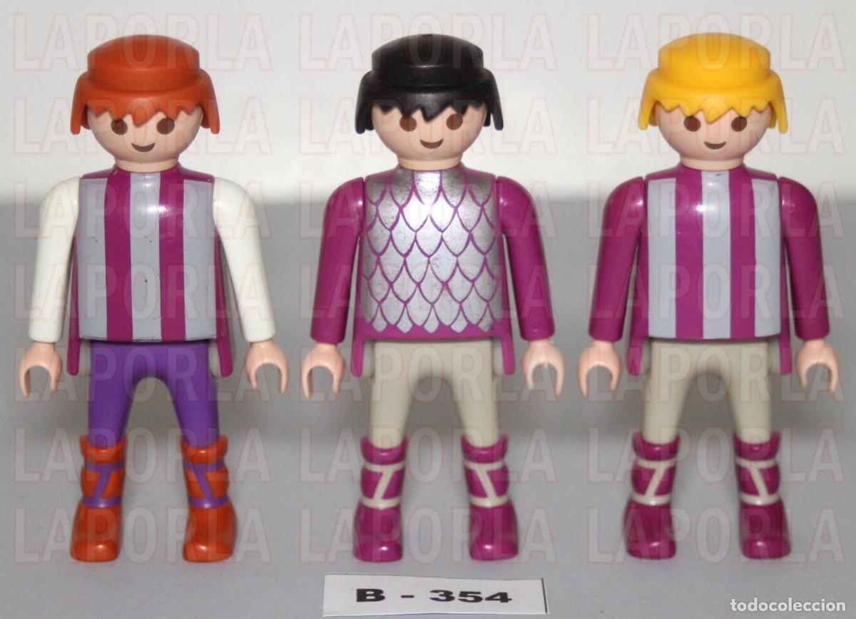 Playmobil: PLAYMOBIL 3 FIGURAS B&Aacute;RBAROS VIKINGOS - MEDIEVAL GUERRERO (B-354)