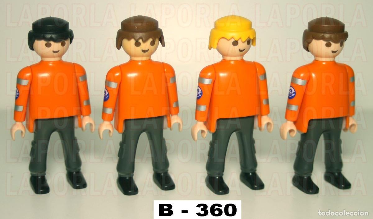 Playmobil: PLAYMOBIL 4 FIGURAS SANITARIOS AMBULANCIA - RESCATE ASISTENCIA (B-360)
