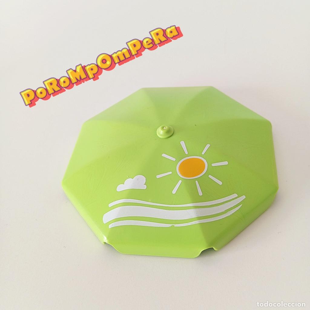 Playmobil: PLAYMOBIL PARASOL VERDE LIMA SOMBRILLA DIORAMA PLAYA 4149 VERANO CG6A
