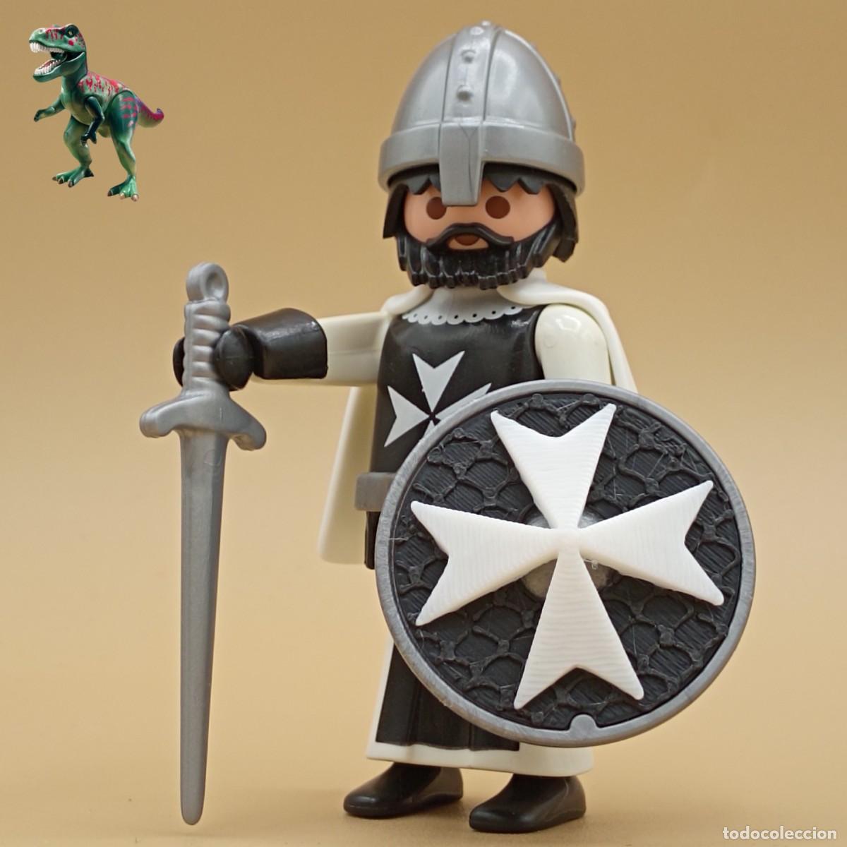 Playmobil: Playmobil figura caballero hospitalario orden de malta templario cruzado guerrero soldado medieval