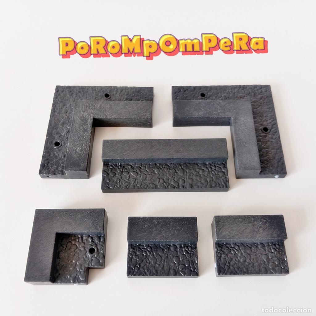 Playmobil: PLAYMOBIL LOTE X6 PIEZA RUGOSA GRIS OSCURA TECHO EDIFICIO 5574 5586 6389 ? TEJADO VIVIENDA LUJO CG4