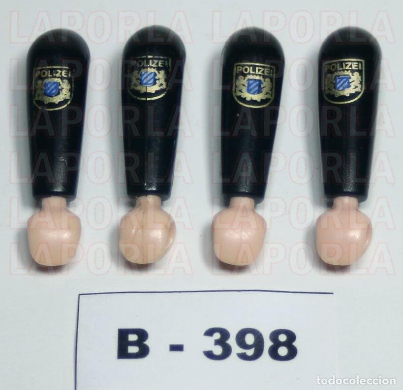 Playmobil: PLAYMOBIL 4 BRAZOS NEGROS CON ESCUDO POLIZEI - POLIC&Iacute;A AGENTE PATRULLA (B-398)