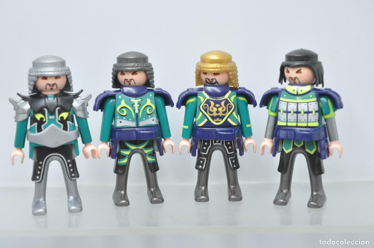 Playmobil: wsk063 Playmobil, figura hombre, 4 guerreros samurais