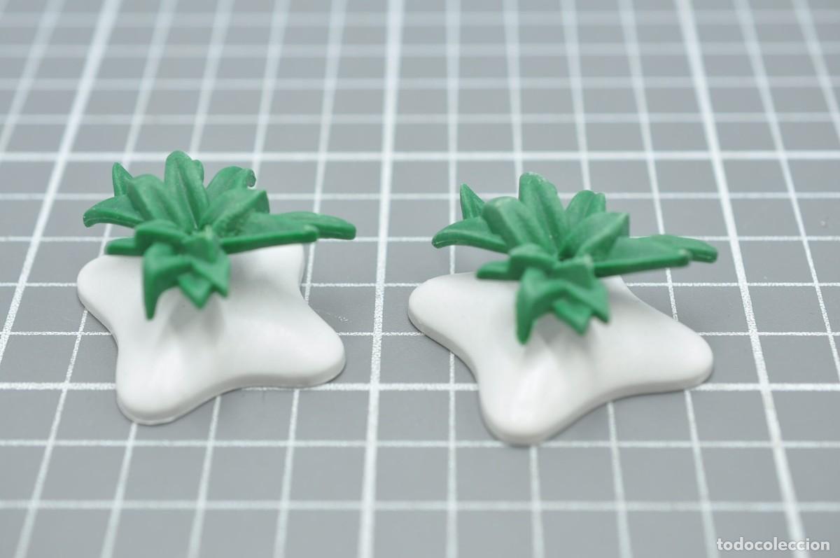 Playmobil: wsk062 Playmobil, 2 bases blancas con plantas