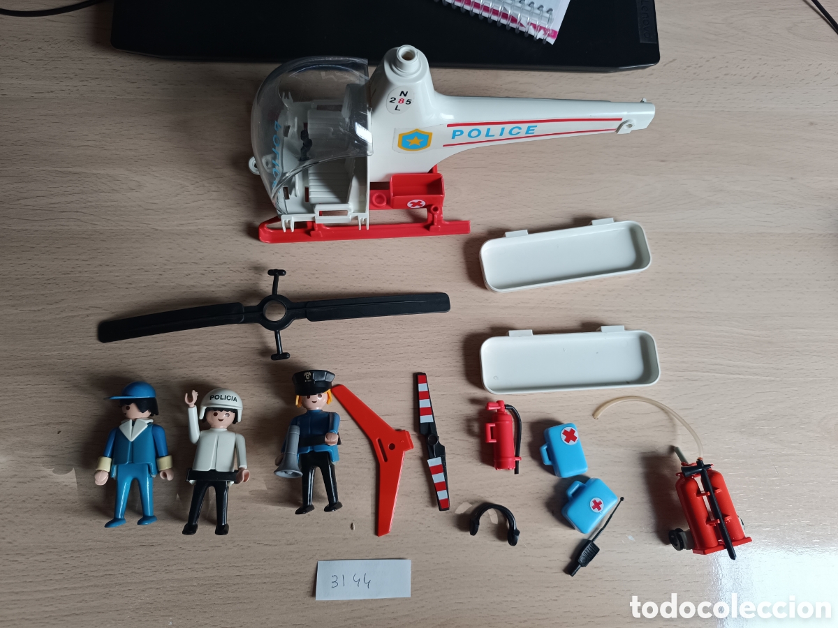 Playmobil: Playmobil 3144. Helic&oacute;ptero policia 1990