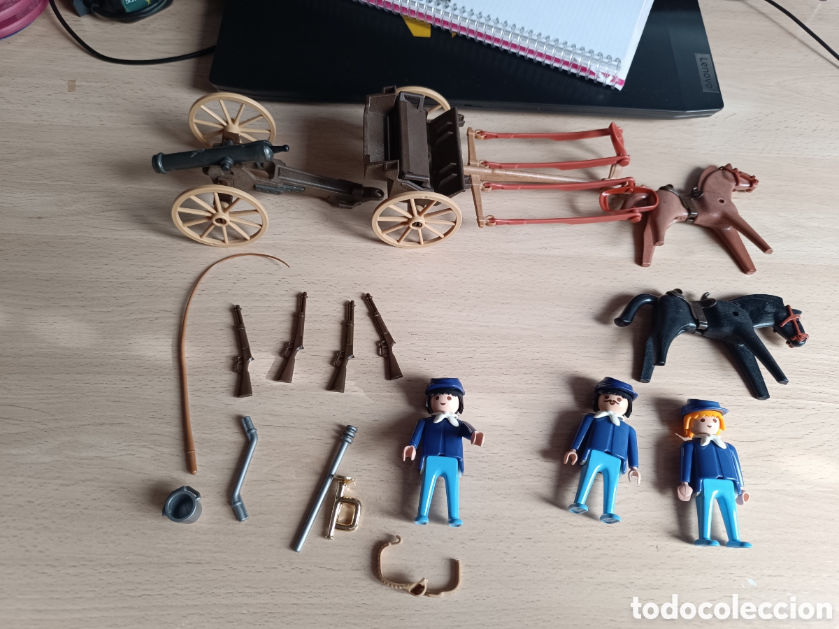 Playmobil: Playmobil 3729. Carro oeste ca&ntilde;&oacute;n sudista nordista