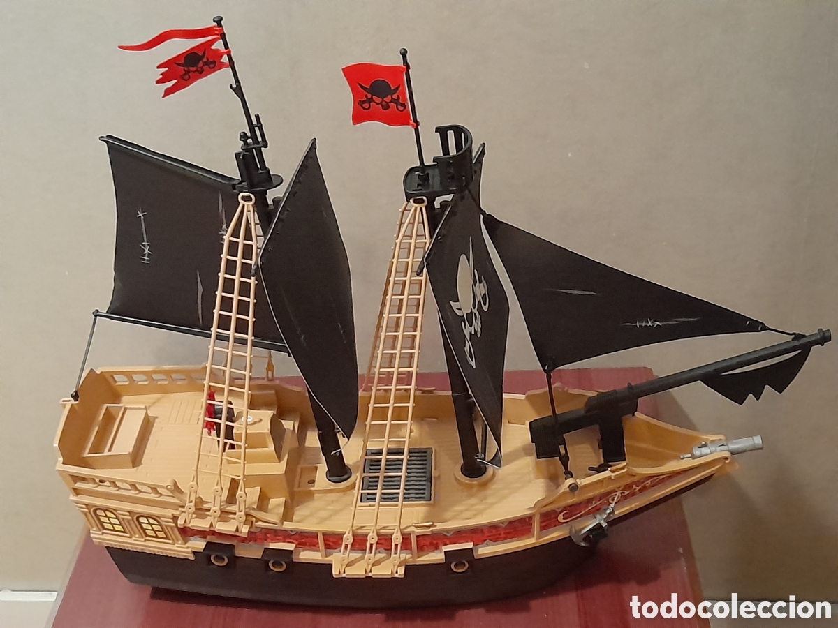 Playmobil: Playmobil barco pirata con velas negras