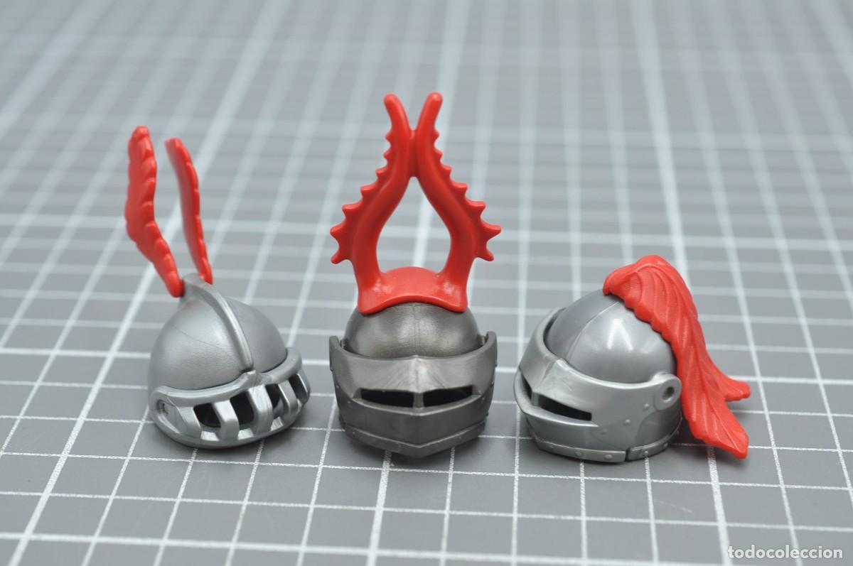 Playmobil: wsk064 Playmobil, 3 cascos medievales