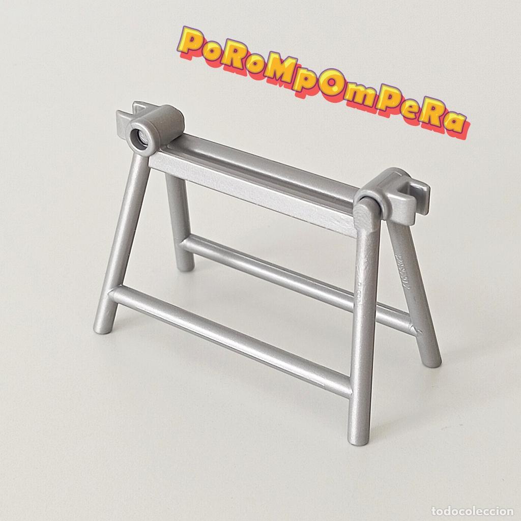 Playmobil: PLAYMOBIL APARATO PLATEADO GIMNASIO 5578 9846 9867 70986 SALA FITNESS SOPORTE PESAS CG6B