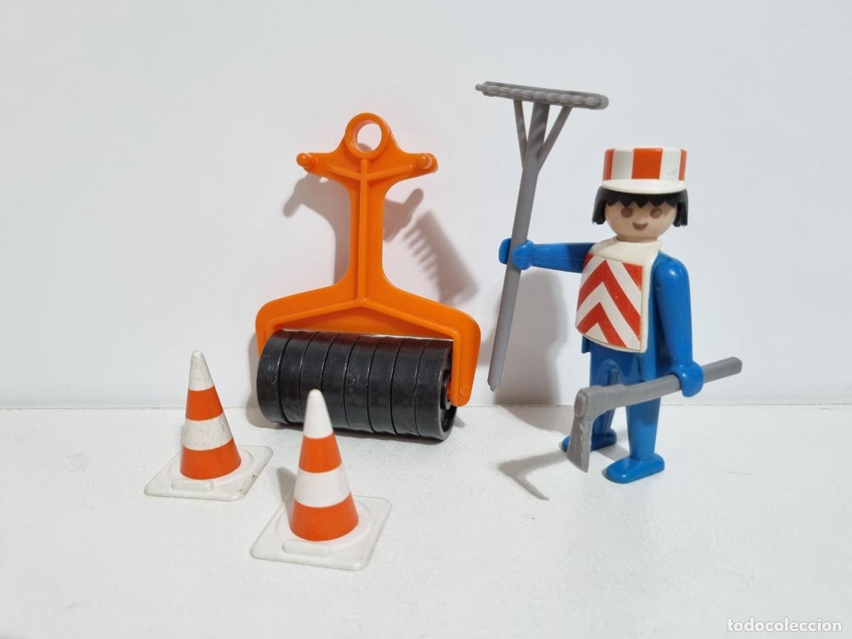 Playmobil: Playmobil 3314 Antiguo Obrero Construccion Apisonadora Asfalto Obra Carretera