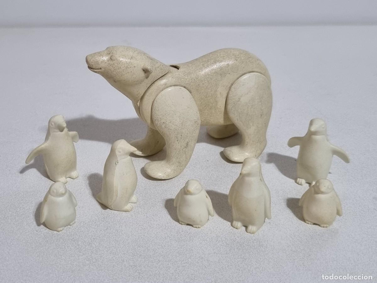 Playmobil: Playmobil 3248 3671 Antiguo Lote Oso Polar Pinguino Polo Norte Color Blanco