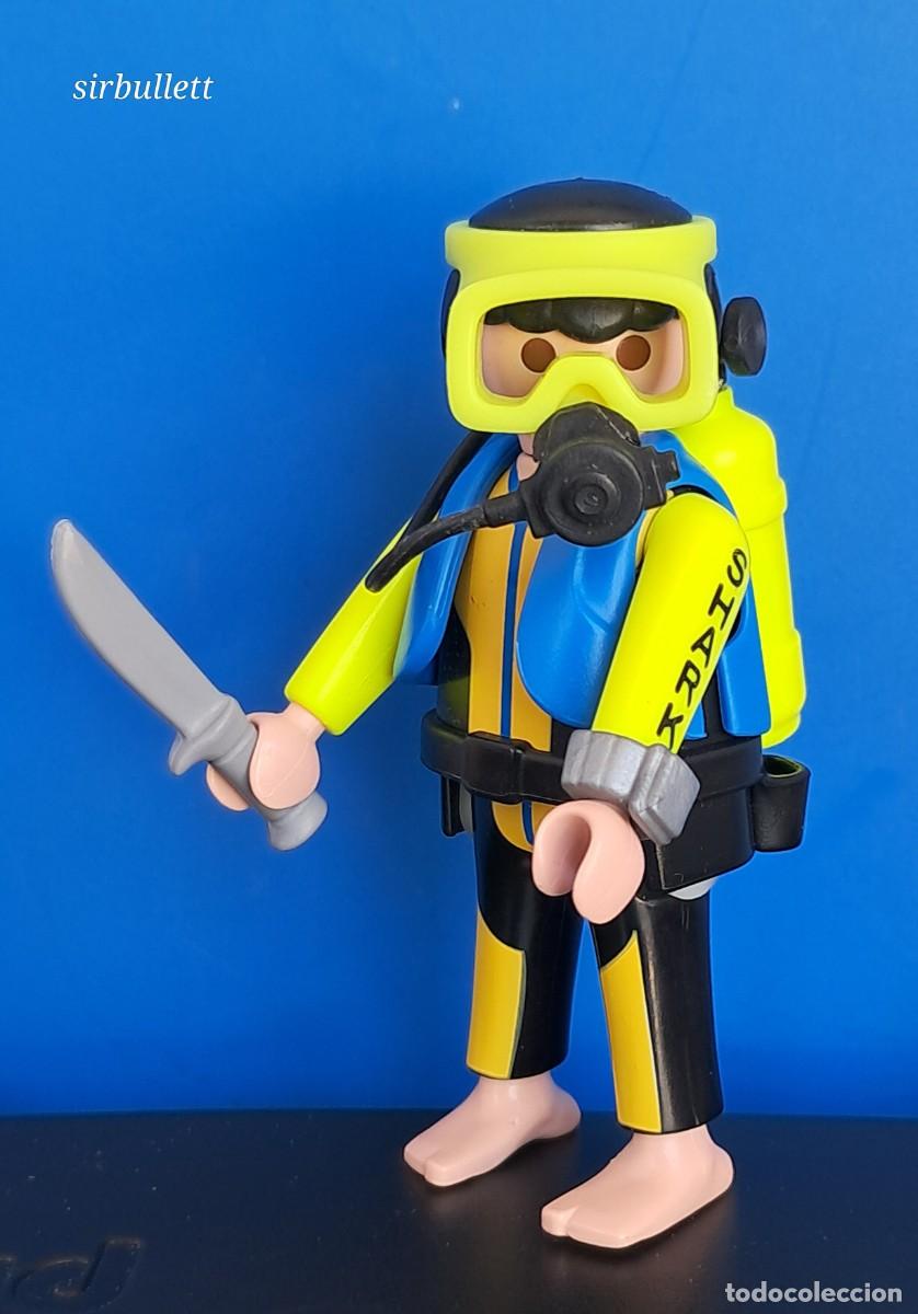 Playmobil: Submarinista buceador playmobil. Set 4500. Acci&oacute;n ciudad