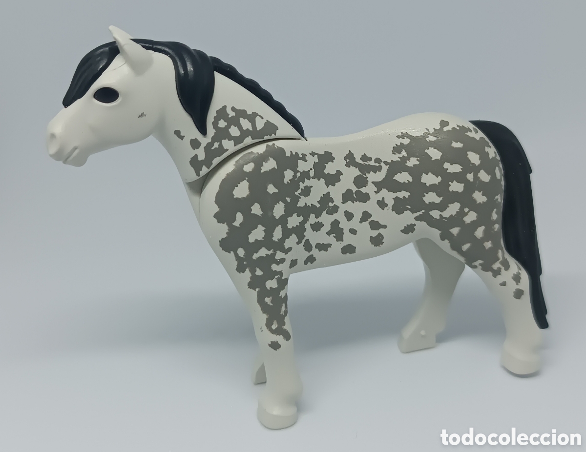 Playmobil: Playmobil Ponny Blanco Manchas Grises
