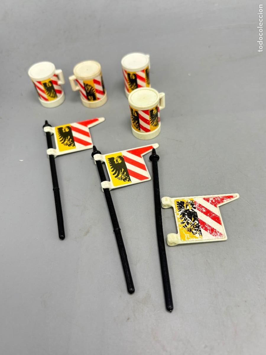 Playmobil: Playmobil lote bandera tambor soldado torneo medieval