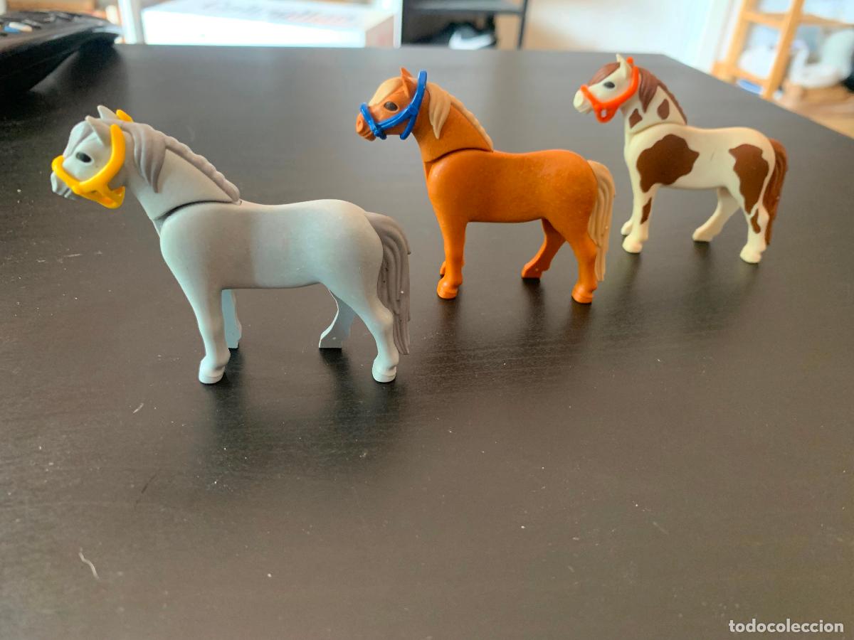 Playmobil: caballo playmobil lote de tres