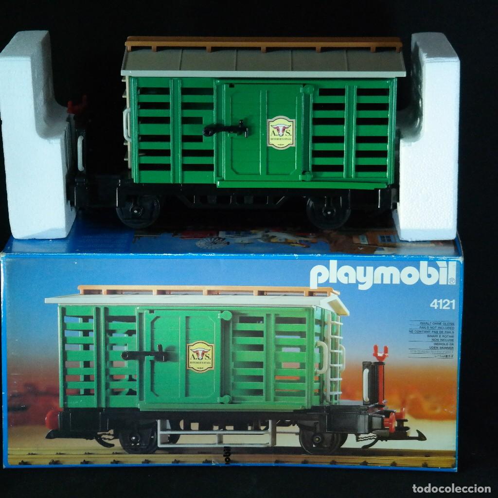 Playmobil: Playmobil Vagon Butchers Stall de oeste en excelente estado con caja ref.4121 ☼
