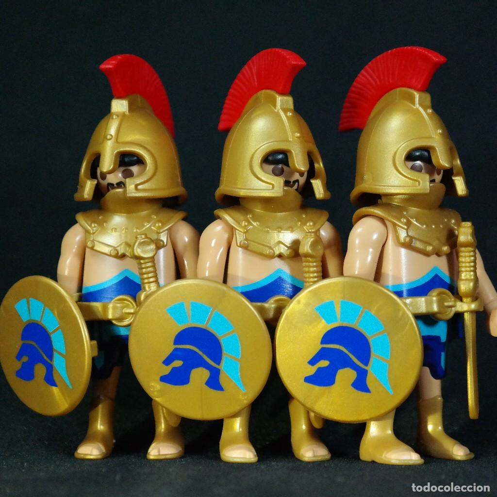 Playmobil: Playmobil tres guerreros espartanos ☼